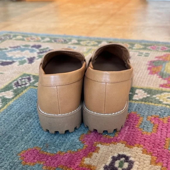 Tan Loafers with Gold Buckle - Picture 3 of 4